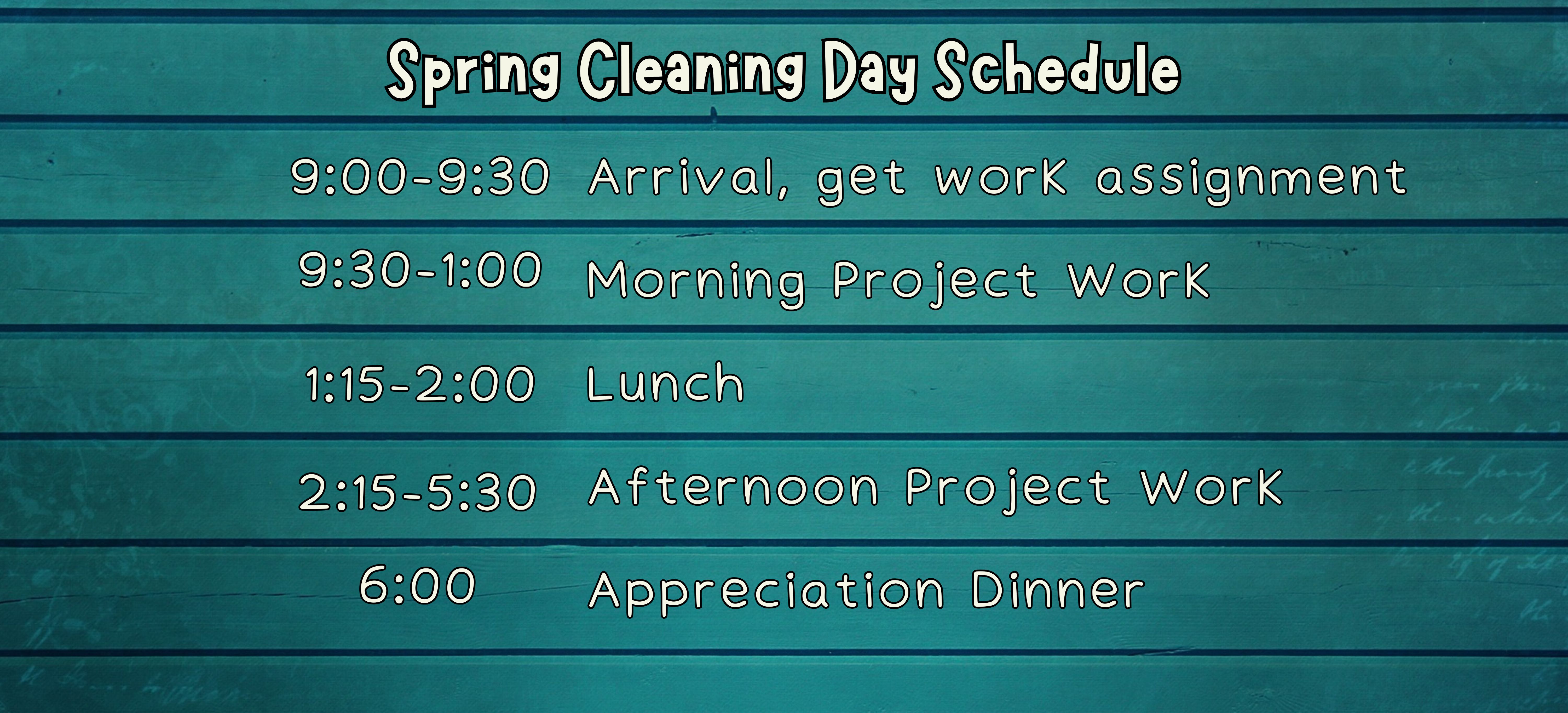 Spring cleaning webpage